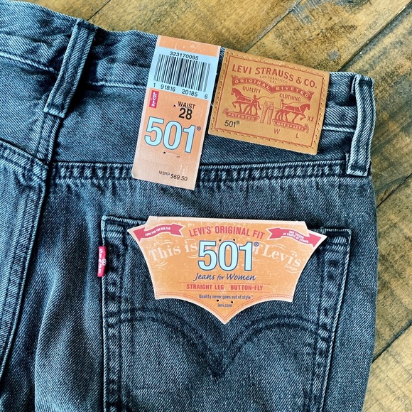 Levi’s 501 Mid-Rise Denim Short – Trashed Black - Picture 3 of 4